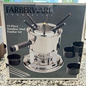 Farberware 19 piece stainless steel fondue set